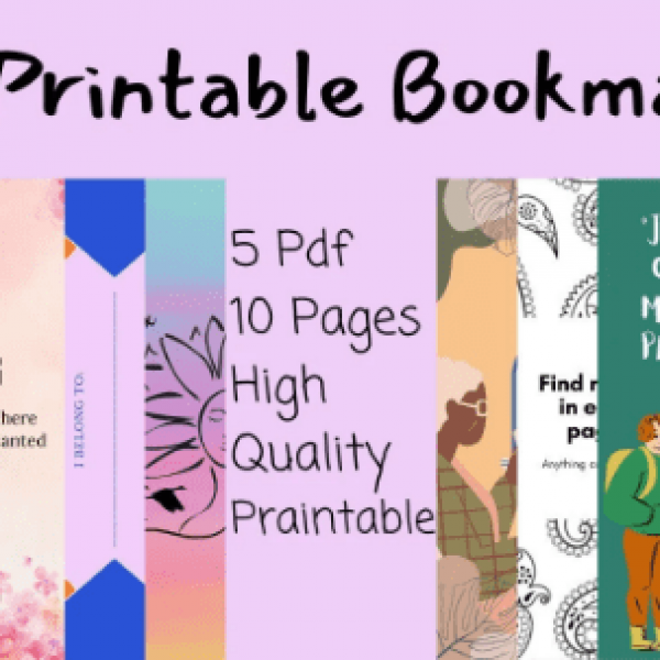 Reader's Favourite Printable Bookmarks Combo pack of 50