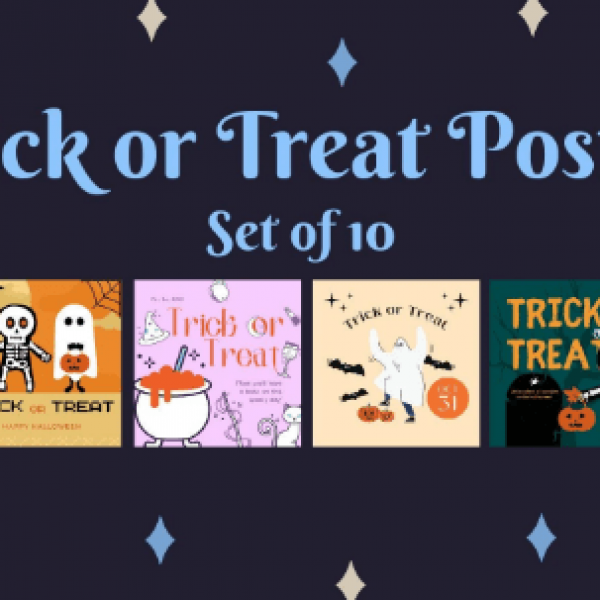 Halloween Trick o Treat Printable Poster