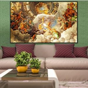 Vintage Historical Mural Painting Digital Wall Art