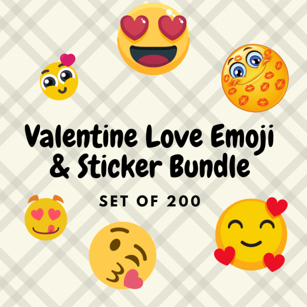 Valentine Love Emoji & Sticker Bundle