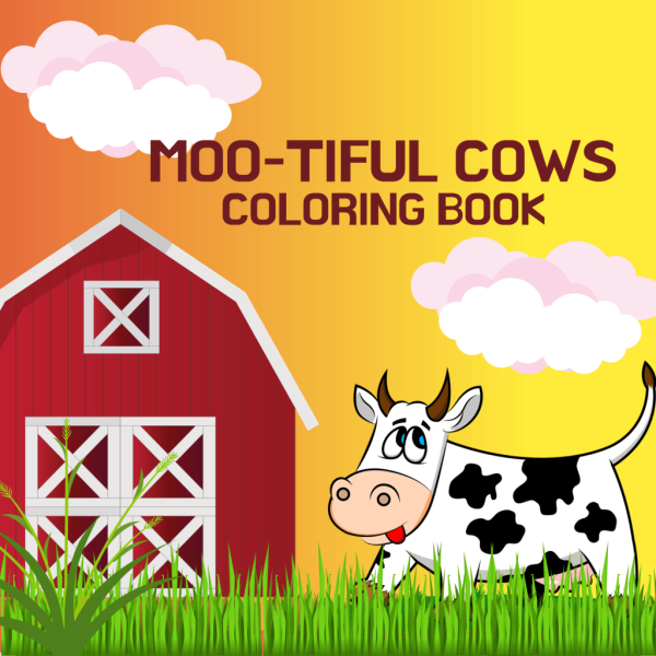 Moo-tiful Cows: A Digital Coloring Book