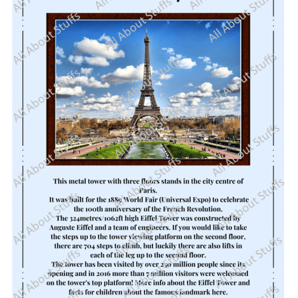 Factograph - The Facts Poster : Eiffel Tower, Paris