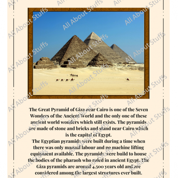 Factograph - The Facts Poster : Great Pyramid of GIZA