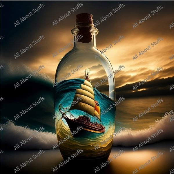 Bring the Seas to Your Walls : Ship in a Bottle Poster - 2